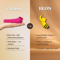 Beon tongue vibrator for women, waterproof silicone