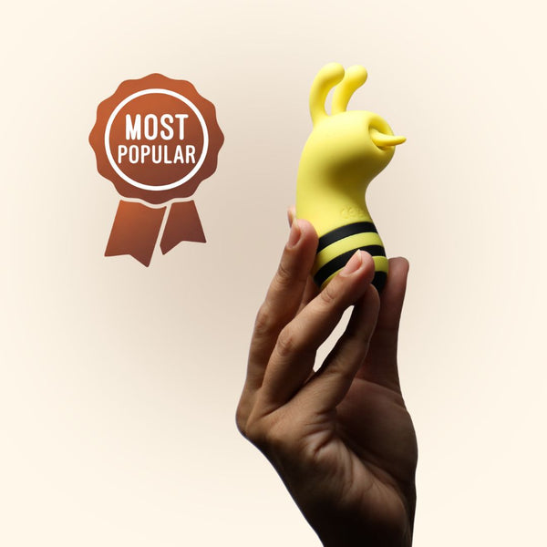 Beon tongue vibrator for women in yellow